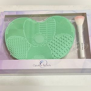 3-Step Make-up brush cleaning mat -bonus brush